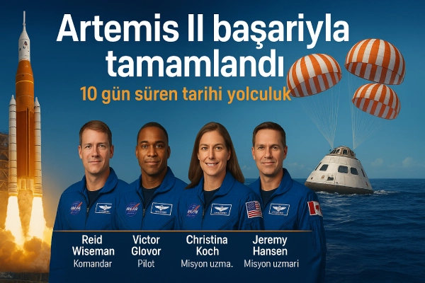 Astronotlar 50 Yıl Sonra Ay Yörüngesine Ulaştı ve Geri Döndü